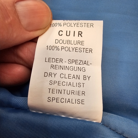 Malik's NWT blue sheepskin leather blazer/jacket - Picture 6 of 6